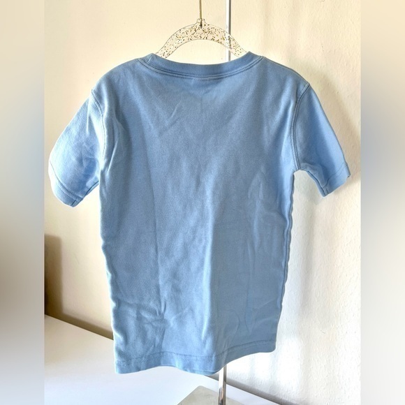 Mini‎ Boden Cotton Unisex Washed Slub T-shirt in Solid Light Blue, 4/5Y, VGUC - Picture 3 of 3